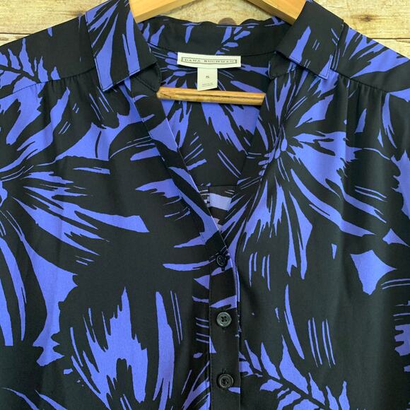 Dana Buchman Floral Print Button up New Womens Small Bold Vibrant Print - Picture 4 of 6
